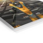 Futuristic Open-Wheel Bridge Run metal wall art print, view 2