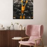 Futuristic Open-Wheel Bridge Run metal wall art print, view 5
