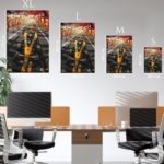 Futuristic Open-Wheel Bridge Run metal wall art print, view 6