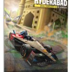 Hyderabad Electric Race Car Poster metal wall art print