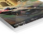 Hyderabad Electric Race Car Poster metal wall art print, view 2