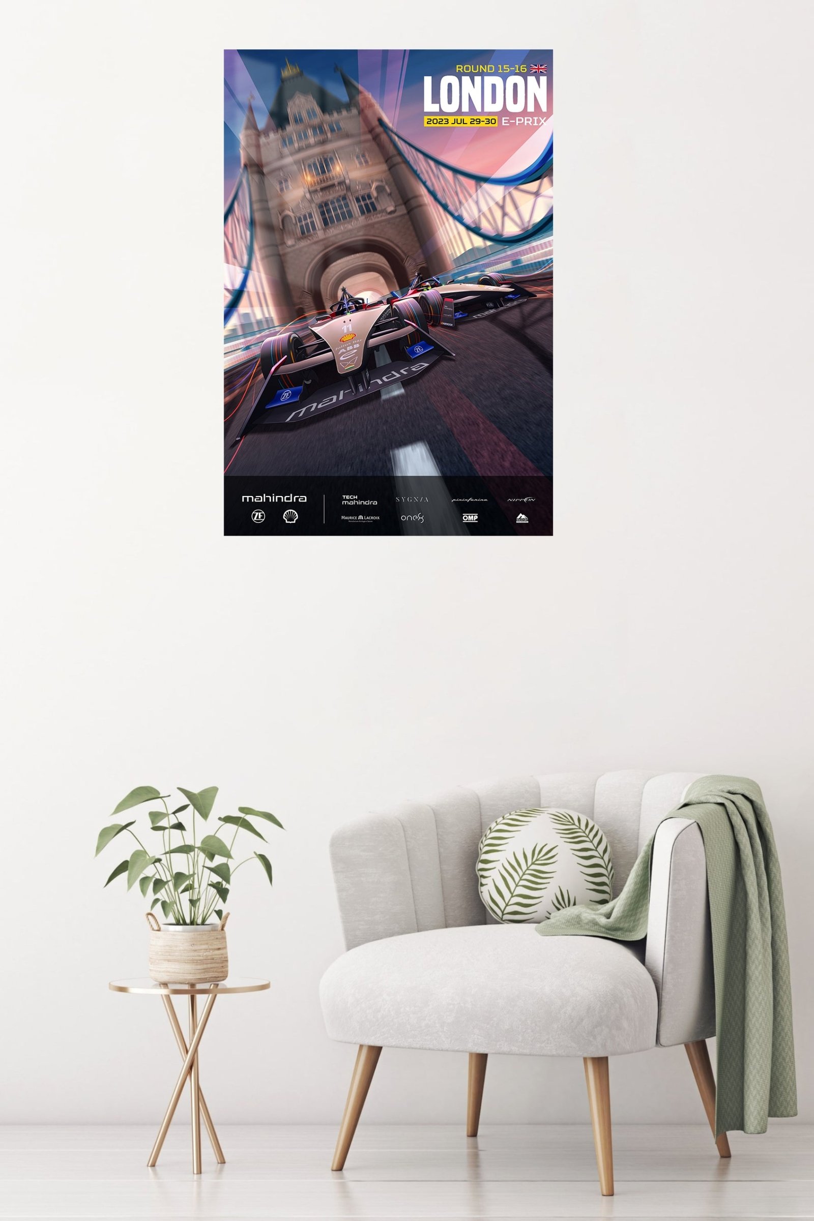 London Street Racing Poster metal wall art print, view 5