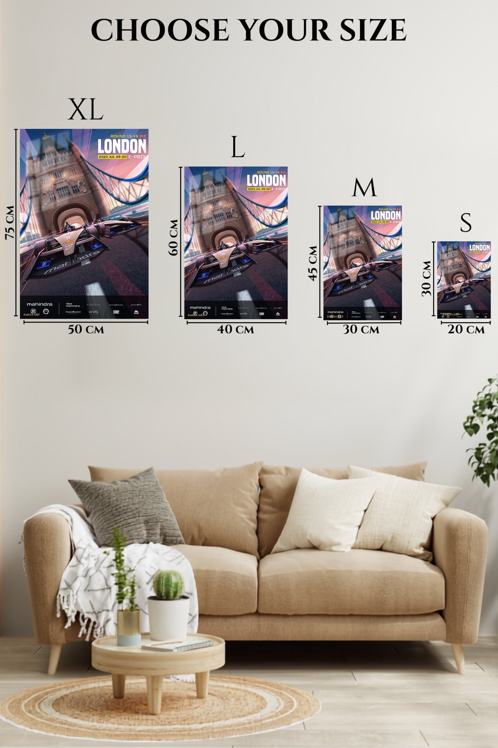 London Street Racing Poster metal wall art print, view 6
