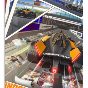 London Open-Wheel Racing Collage metal wall art print