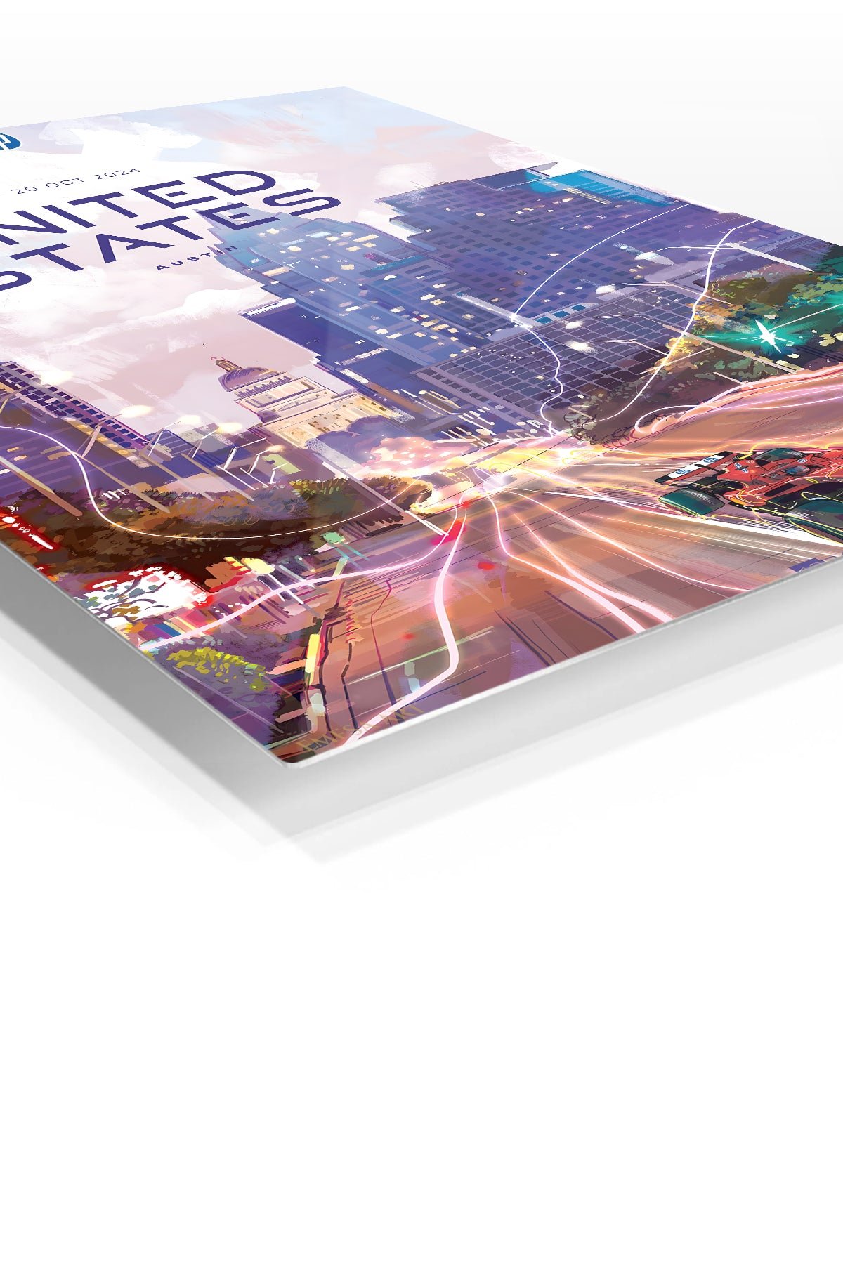 United States Grand Prix Austin City Lights metal wall art print, view 2