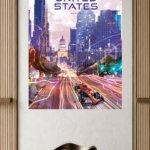 United States Grand Prix Austin City Lights metal wall art print, view 4