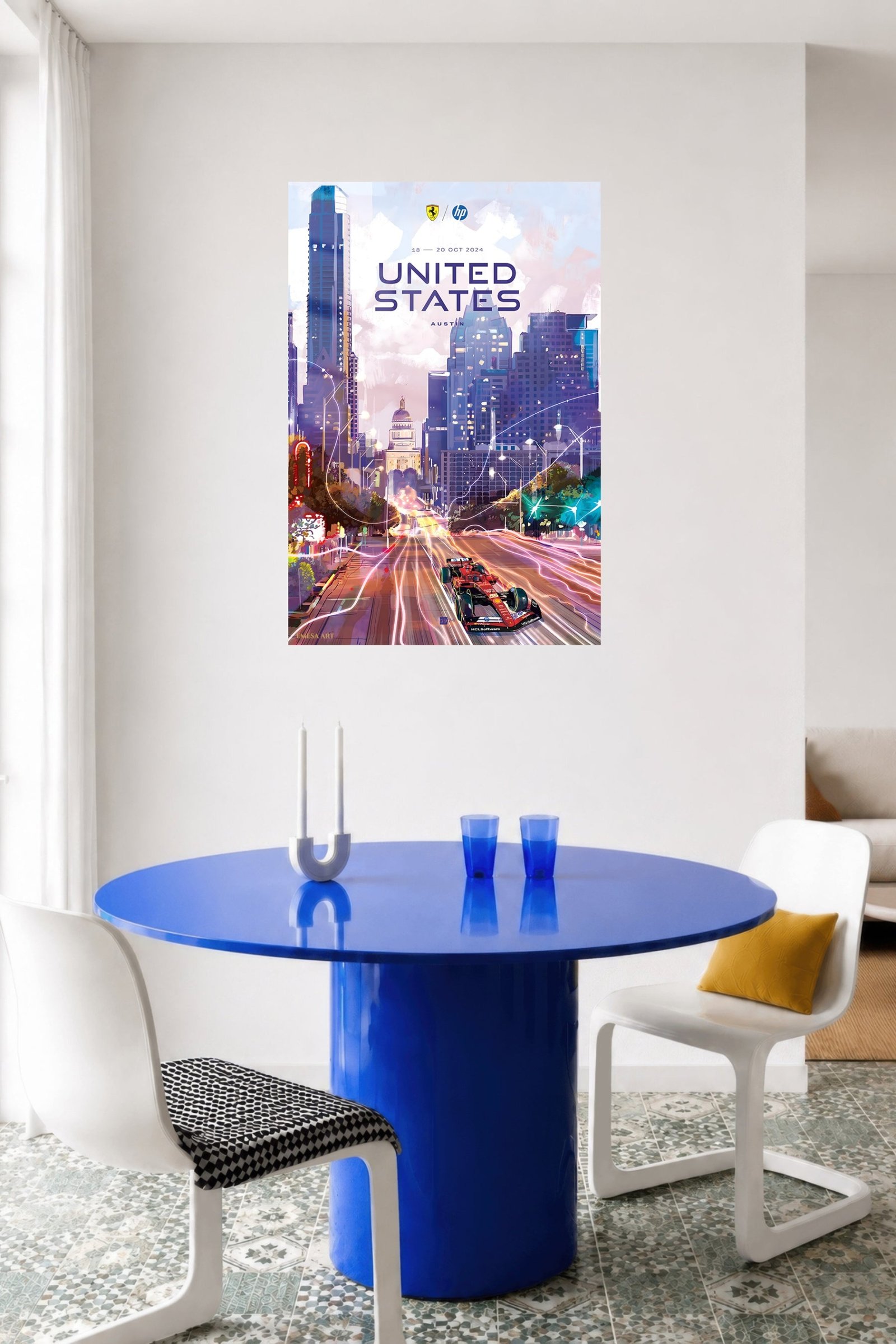 United States Grand Prix Austin City Lights metal wall art print, view 5