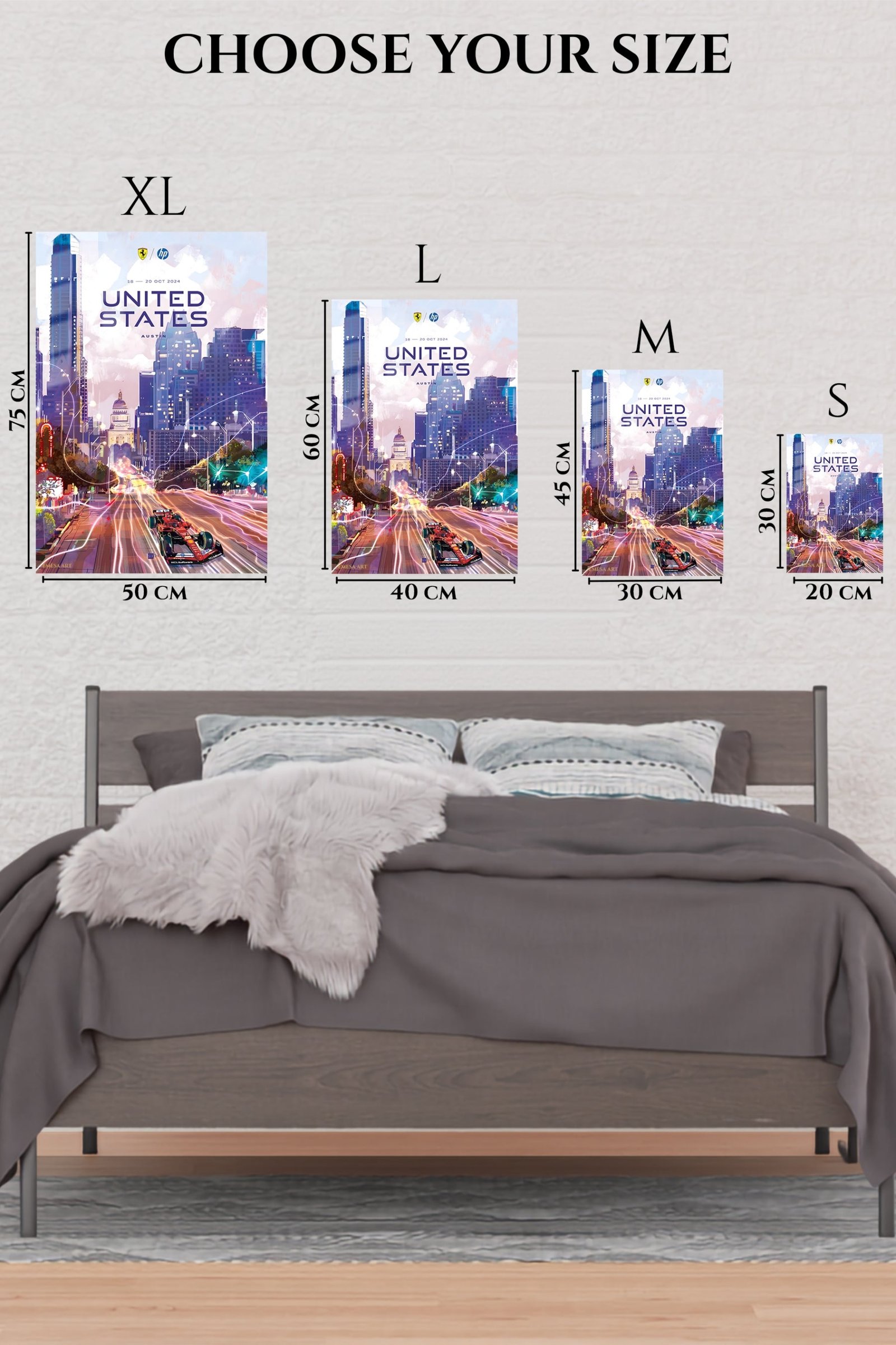 United States Grand Prix Austin City Lights metal wall art print, view 6