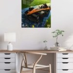 Formula Race Car at Ancient Temple metal wall art print, view 5