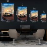 Sunset Harbor Race Car metal wall art print, view 6