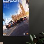 Electric Race Car at Clock Tower metal wall art print, view 4