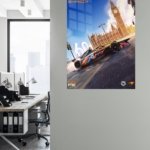 Electric Race Car at Clock Tower metal wall art print, view 5