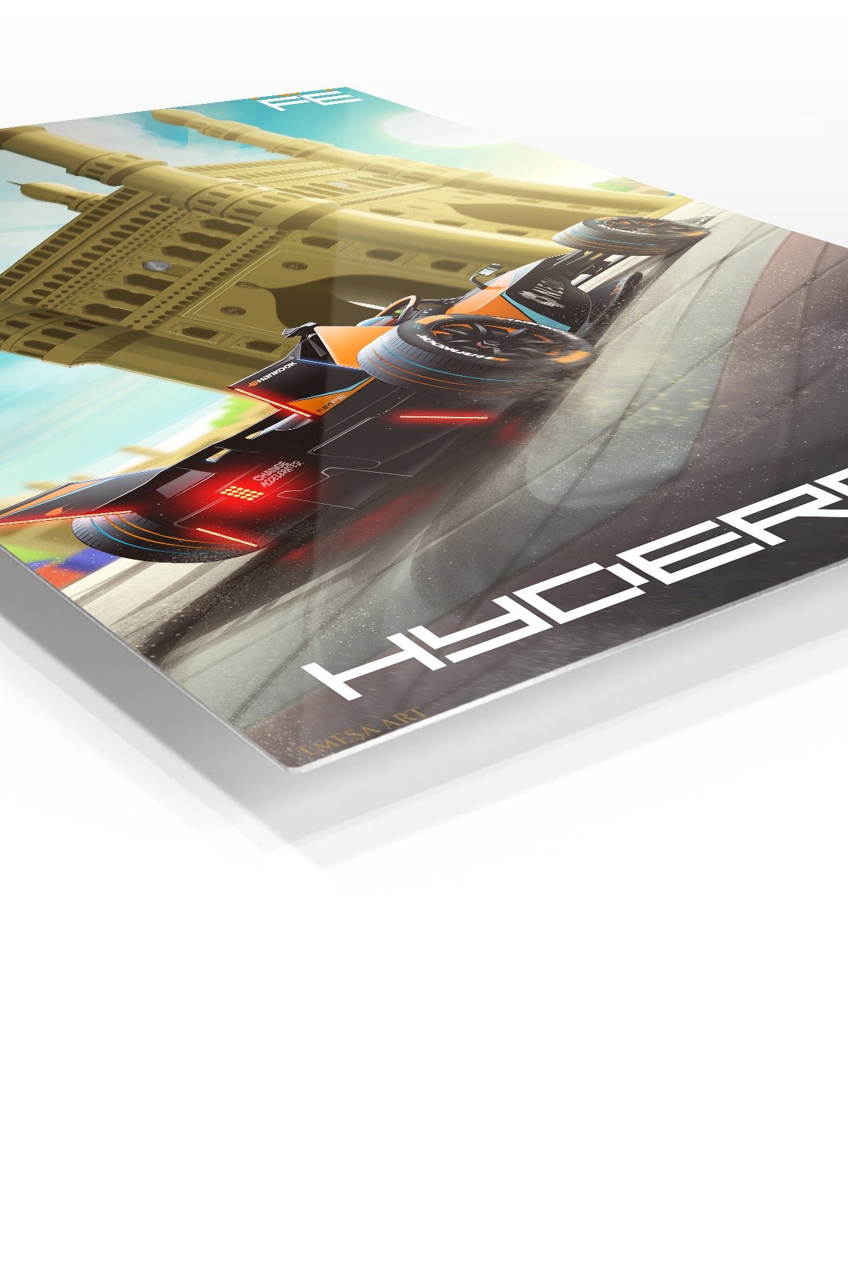 Formula Race Car at Four-Tower Gateway metal wall art print, view 2