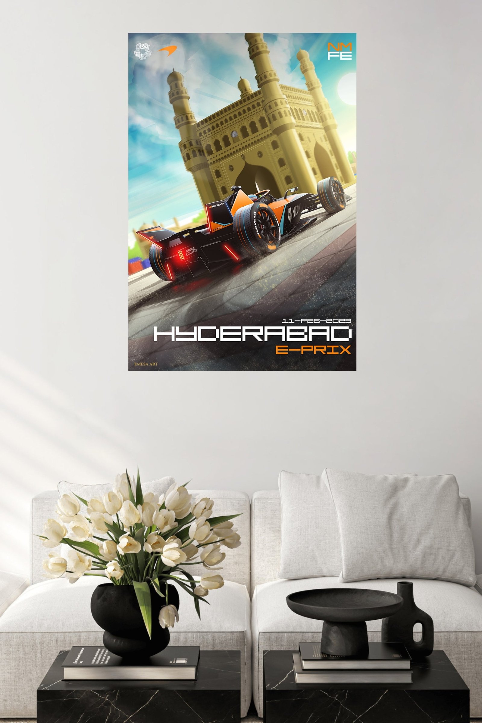 Formula Race Car at Four-Tower Gateway metal wall art print, view 5