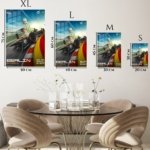 Electric Race Car City Circuit Poster metal wall art print, view 6