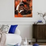 Autumn Formula Racing Driver metal wall art print, view 5