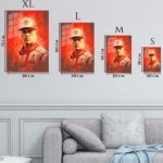 Red Motorsport Driver Portrait metal wall art print, view 6