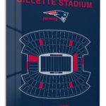 Gillette Stadium Patriots Seating Chart metal wall art print