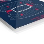 Gillette Stadium Patriots Seating Chart metal wall art print, view 2