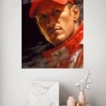 Red Motorsport Portrait metal wall art print, view 4
