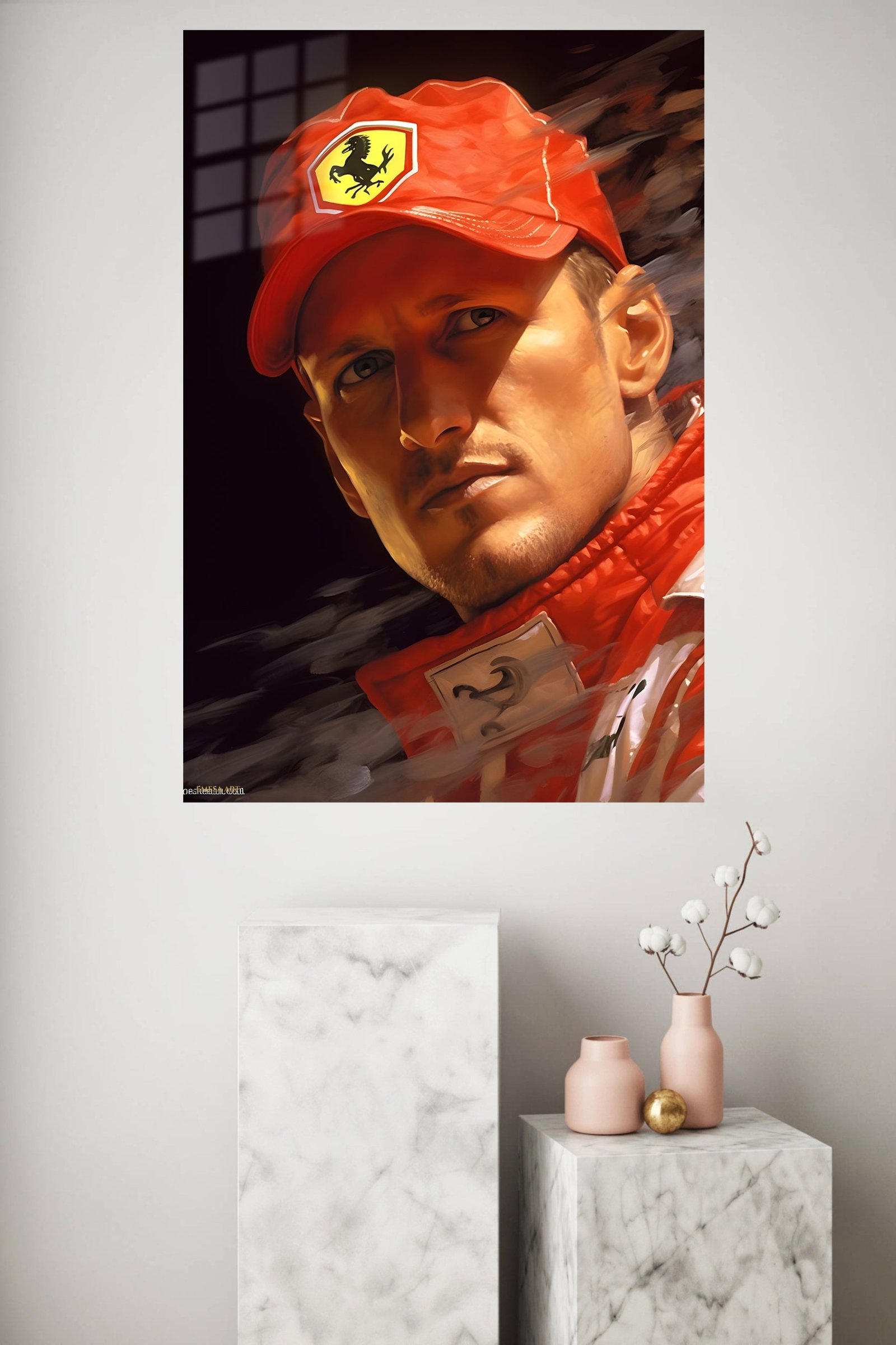 Red Motorsport Portrait metal wall art print, view 4