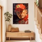 Red Motorsport Portrait metal wall art print, view 5