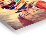 Sunlit Racing Driver Portrait metal wall art print, view 2