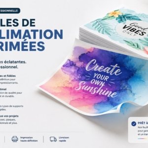 Printed sublimation sheets ready to press